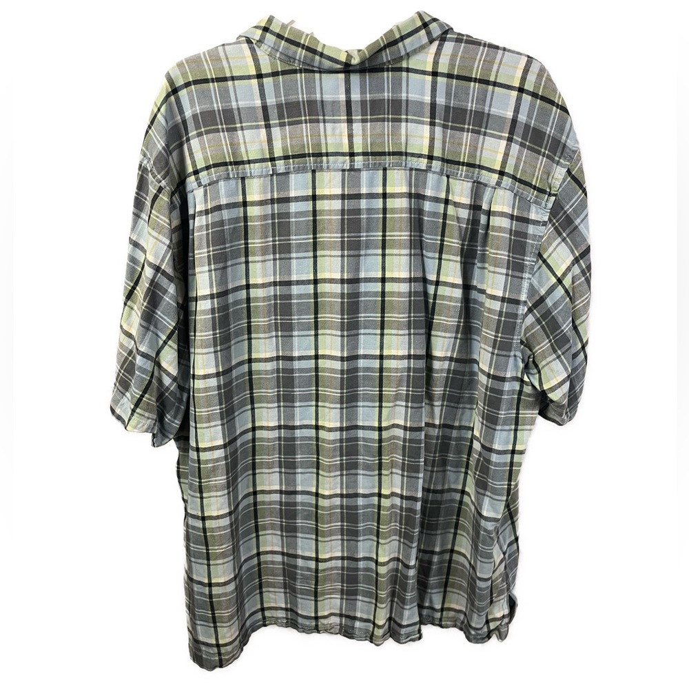 Tommy Bahama Men’s 100% Silk Plaid Short Sleeve Button‎ Down Shirt- Size XL - Picture 2 of 7